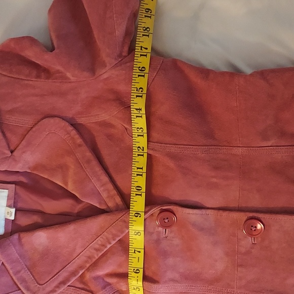 Cherokee Women's Pink Suede Fitted Jacket Buttoned Lined Y2K  Size XS - Picture 5 of 13